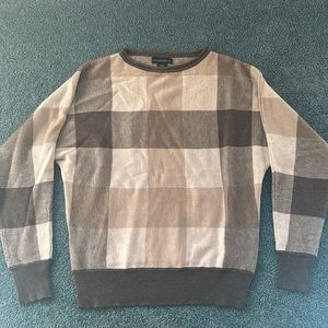 Brown Checkered Sweater